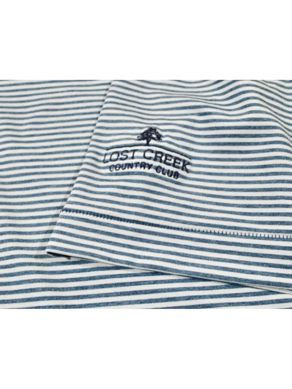 Peter Millar Lost Creek Country Club Stripe Blue Golf Course Polo Size 2X-Large